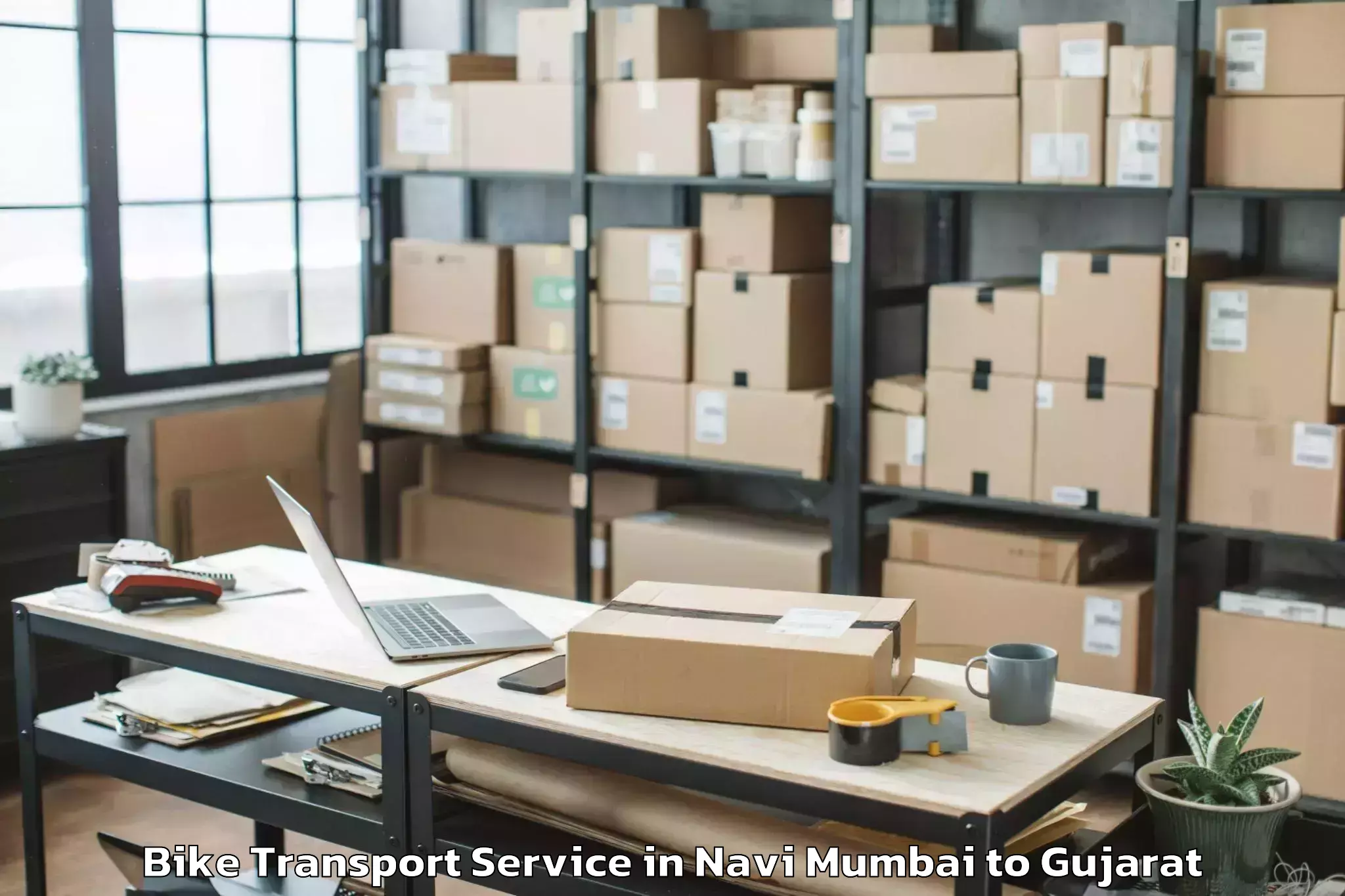 Get Navi Mumbai to Gujarat Bike Transport